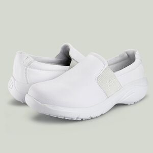 Hawkwell Women's White Annaz Slip-On Mule Nurse Shoes Size 8 GUC